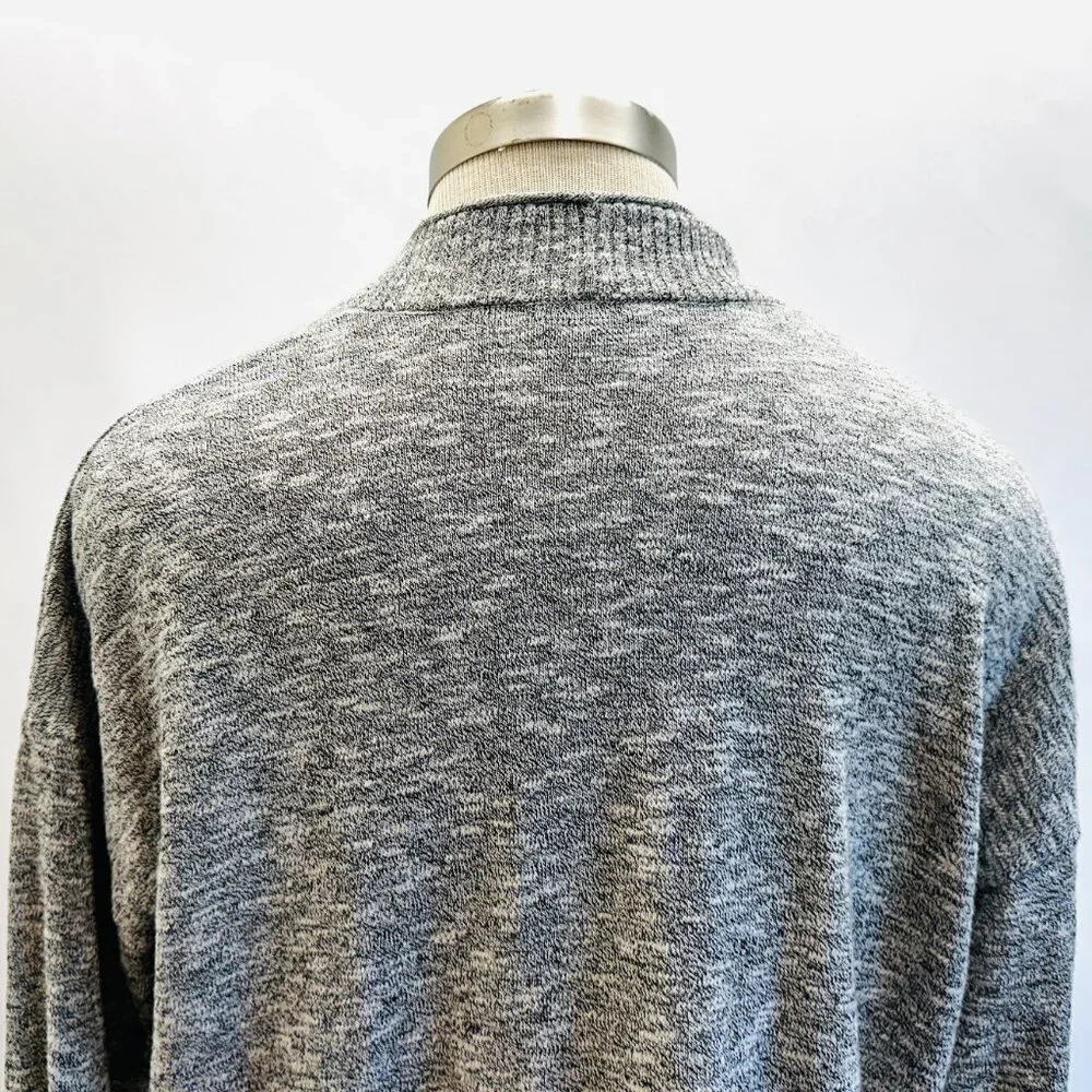 MADEWELL Women Long Sleeve Pockets Gray/White Cardigan Sweater Size Medium - Picture 9 of 11